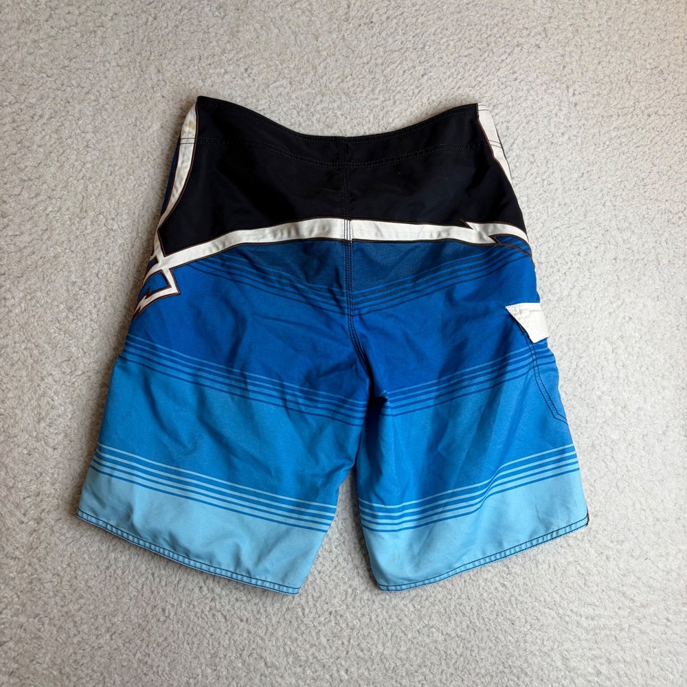 Billabong Board Shorts Mens 32 Blue Ombre Striped Cargo Swim Trunks Y2K M133TOCC - Picture 4 of 8